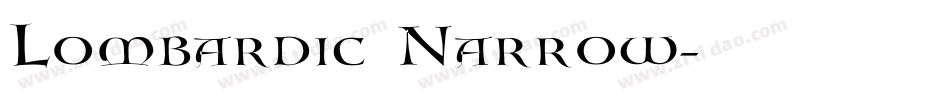 Lombardic Narrow字体转换